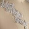 Silver Flower Branch Lace Applique 10 Inch Pearl Sequined Alencon Set